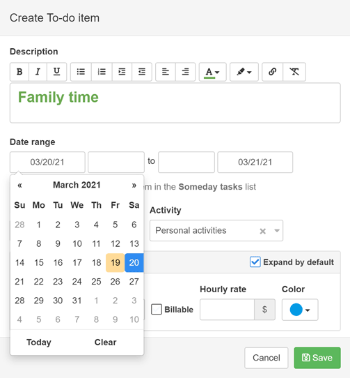 Estimate your time when planning